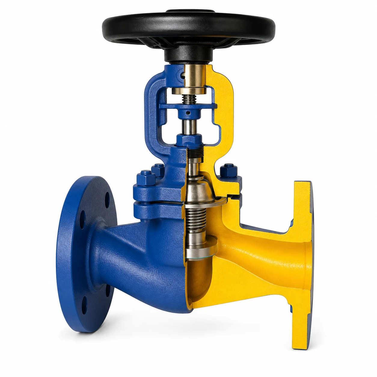 bellow seal globe valve vc60 cutaway view showing internal components Bellow seal globe valve VC60 cutaway view showing internal components