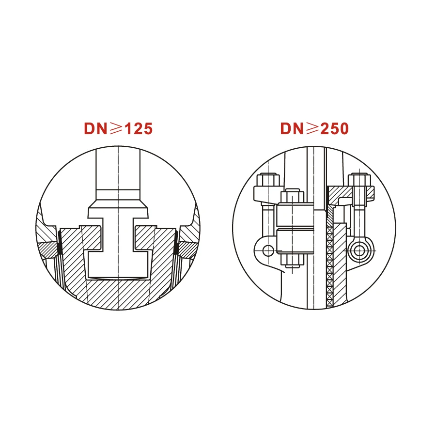 Gate Valve HN64 HN64 gate valve large size construction detail