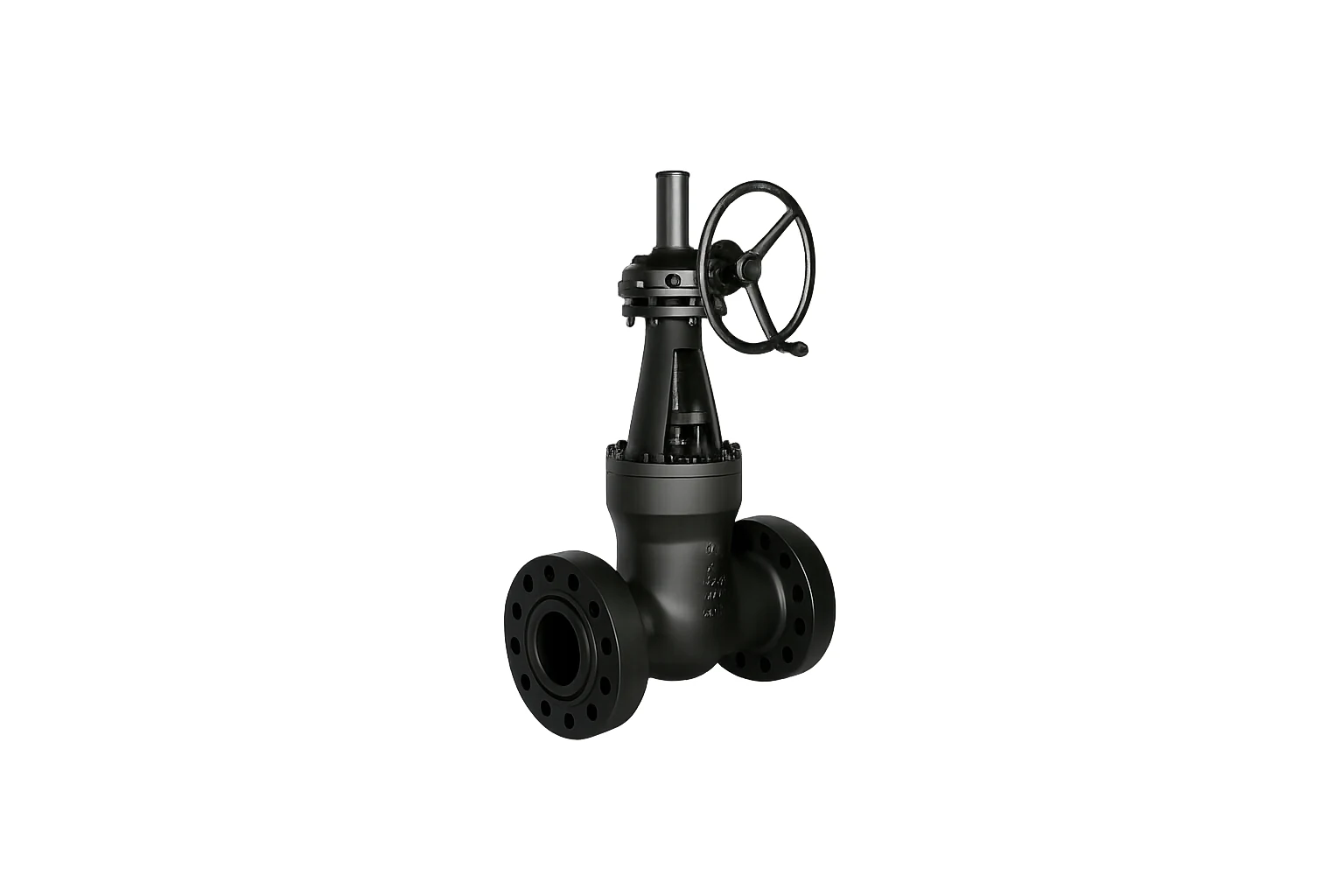 Pressure seal industrial valve product render